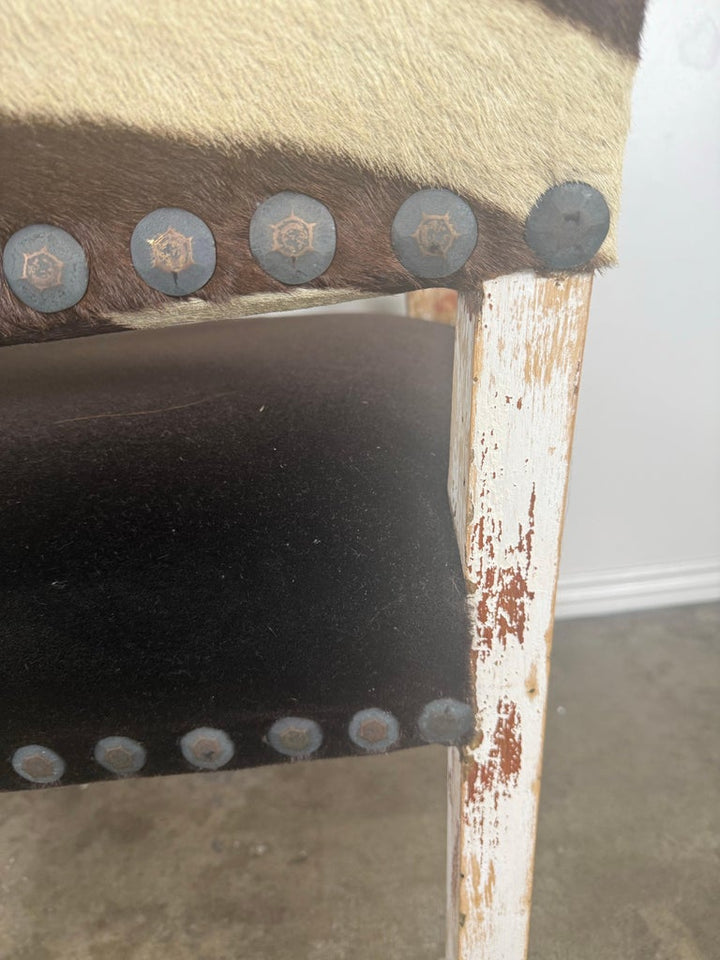 19th Century Italian Armchair with Zebra Upholstery