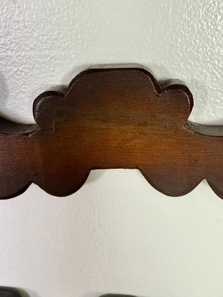 Set of 8 Spanish Colonial Revival Carved Wood Dining Chairs, Mid-20th Century