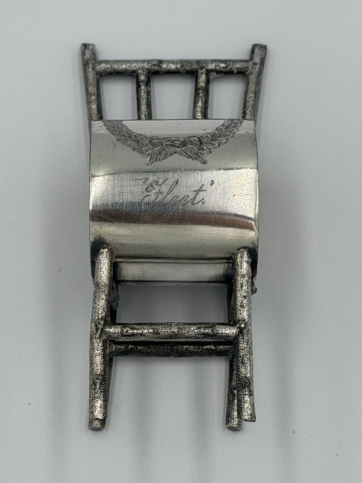 Set of 6 American Victorian Sterling Silver Figural Chair Napkin Rings