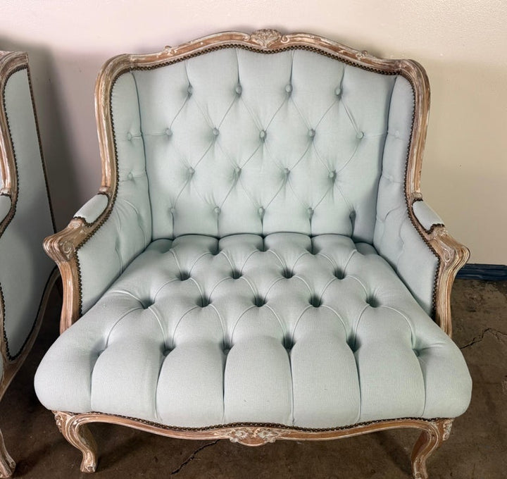 Pair of Louis XV Style French Bergères