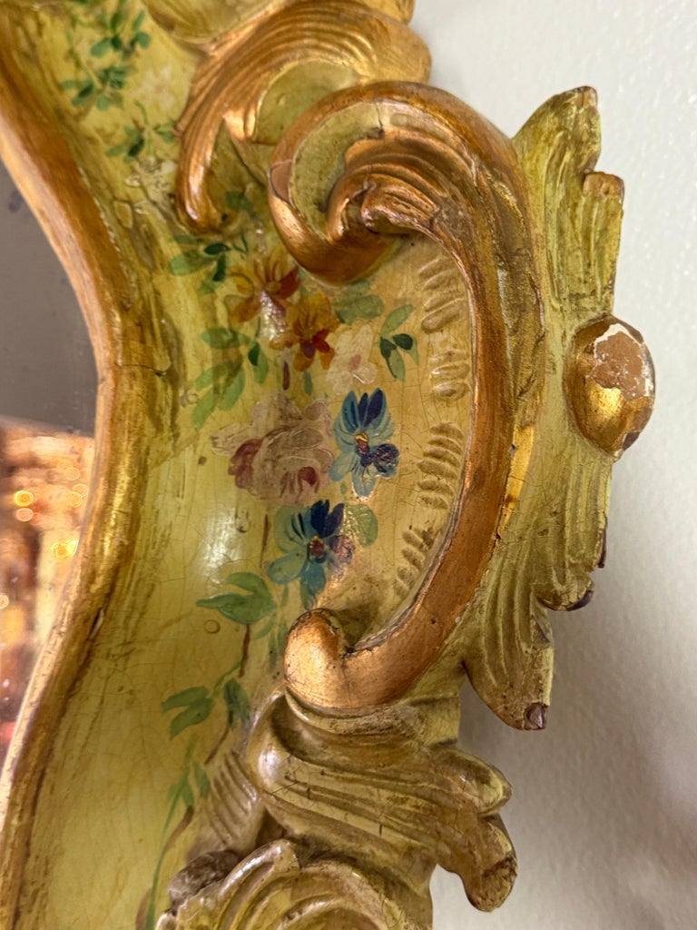 19th C. Venetian Painted Mirror