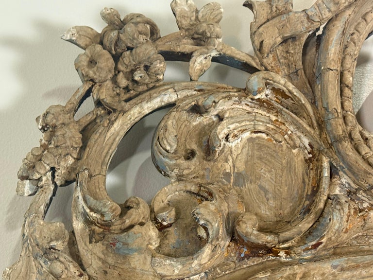 Pair of Monumental Italian Baroque Giltwood Mirrors-18th Century