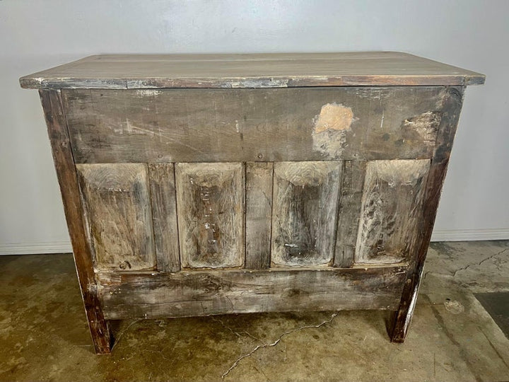 18th C. French Carved Buffet with Distressed Painted Finish