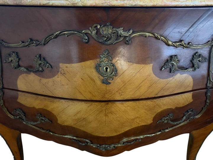 Pair of Spanish Bombe Chests with Portuguese Marble Tops
