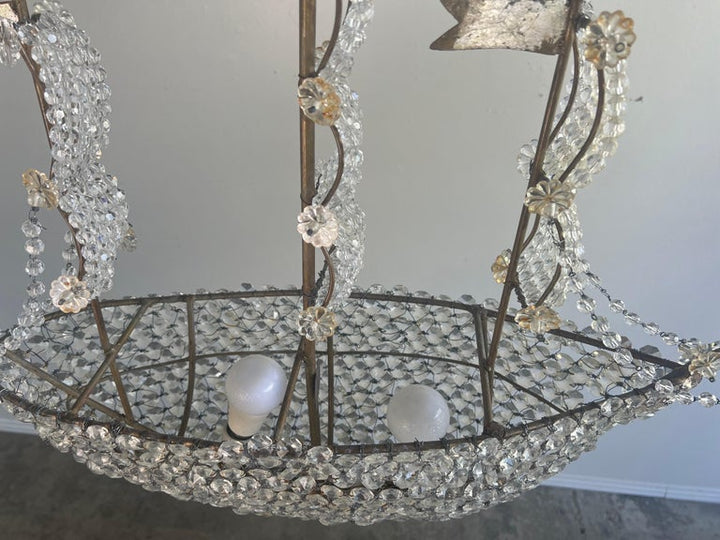 Crystal Beaded Ship Chandelier by MLA