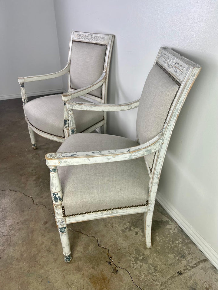 Pair of 19th C. Swedish Armchairs