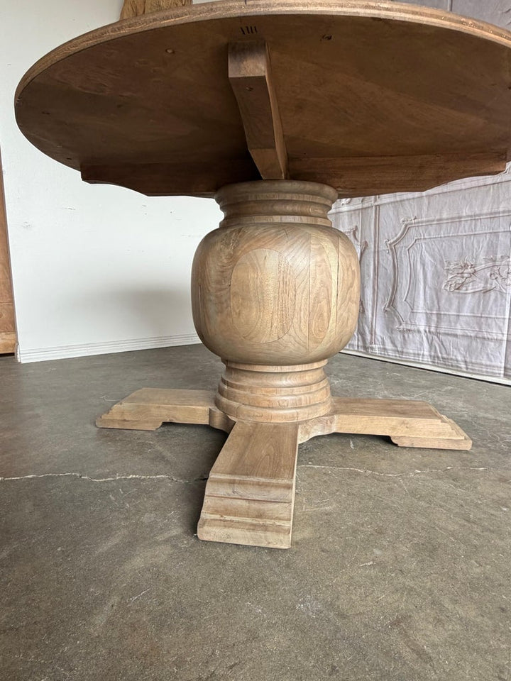 Rustic Walnut Pedestal Dining Table By Miamar Home