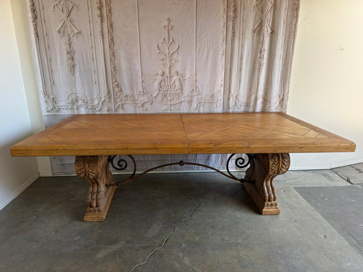 Italian Tuscan Revival Extendable Dining Table