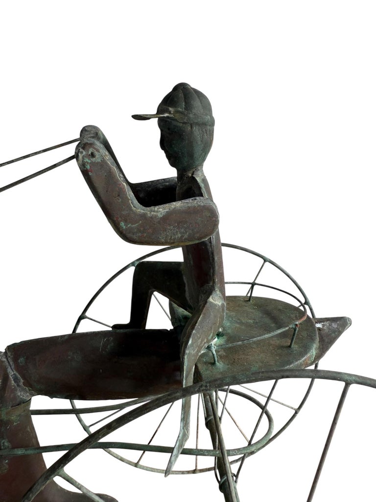 American Copper and Brass Sulky Driver Weather Vane