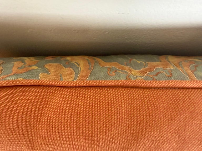 Rare Pair of Vintage Quilted Fortuny Textile Pillows