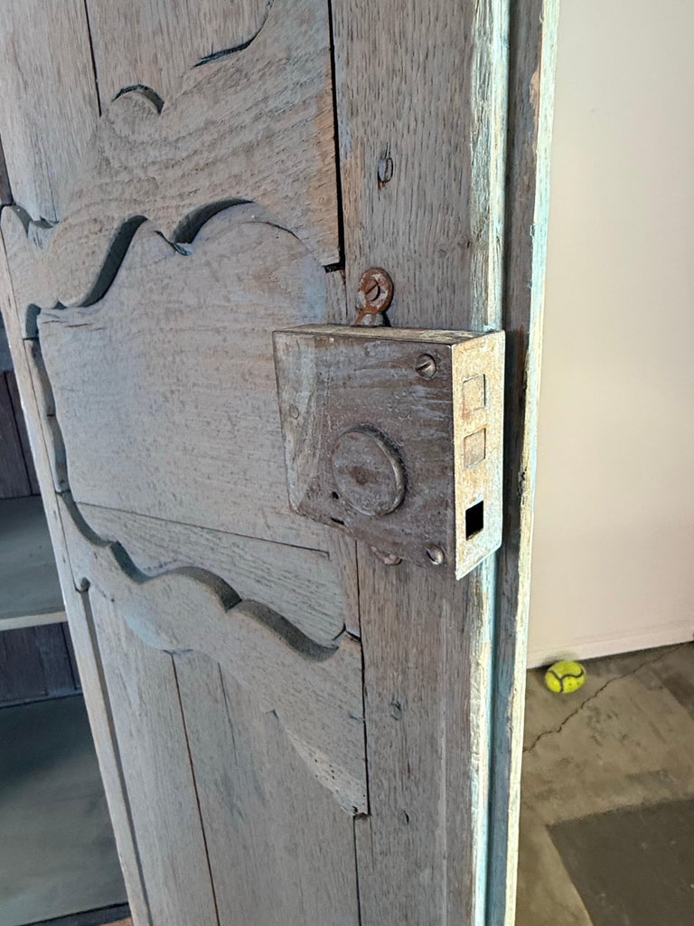 French Provincial Star-Inlaid Armoire, 18th-century