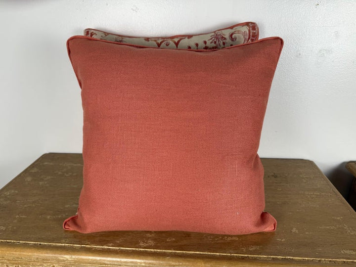 Pair of Authentic Fortuny Mezzaro / Mezziano Textile Pillows