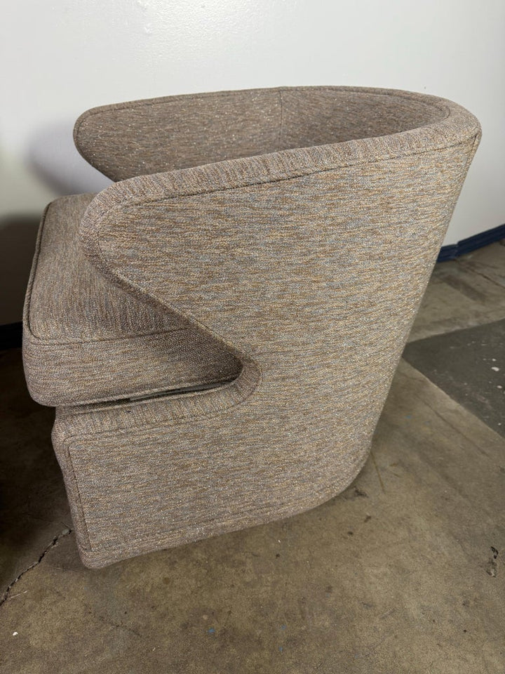 Pair of Upholstered Swivel Armchairs