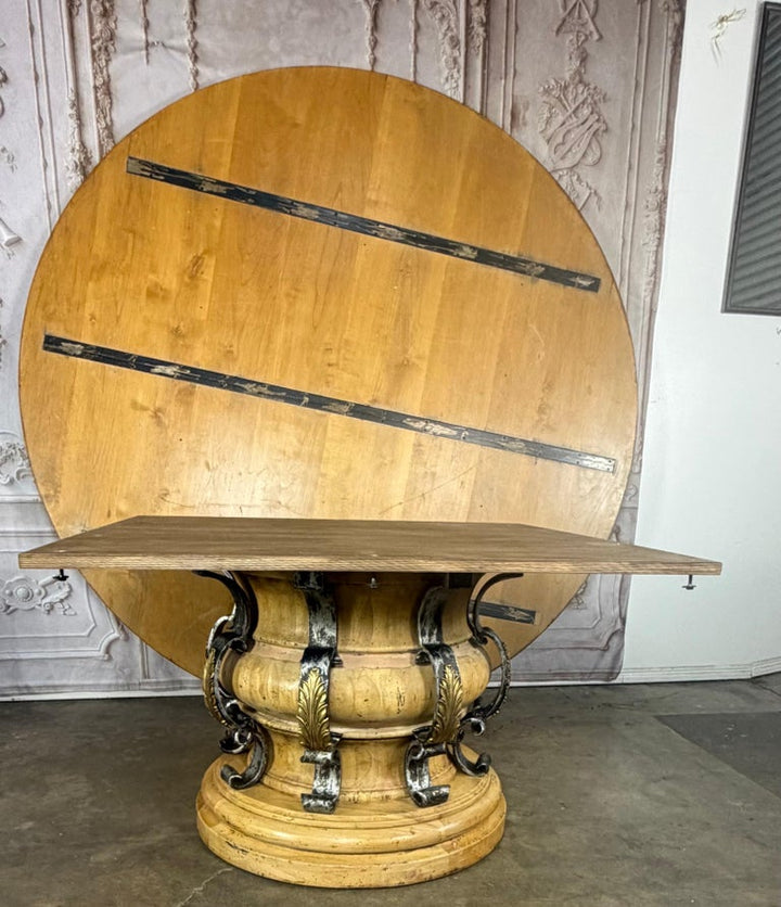 French Neoclassical Dining Table- Acanthus Pedestal