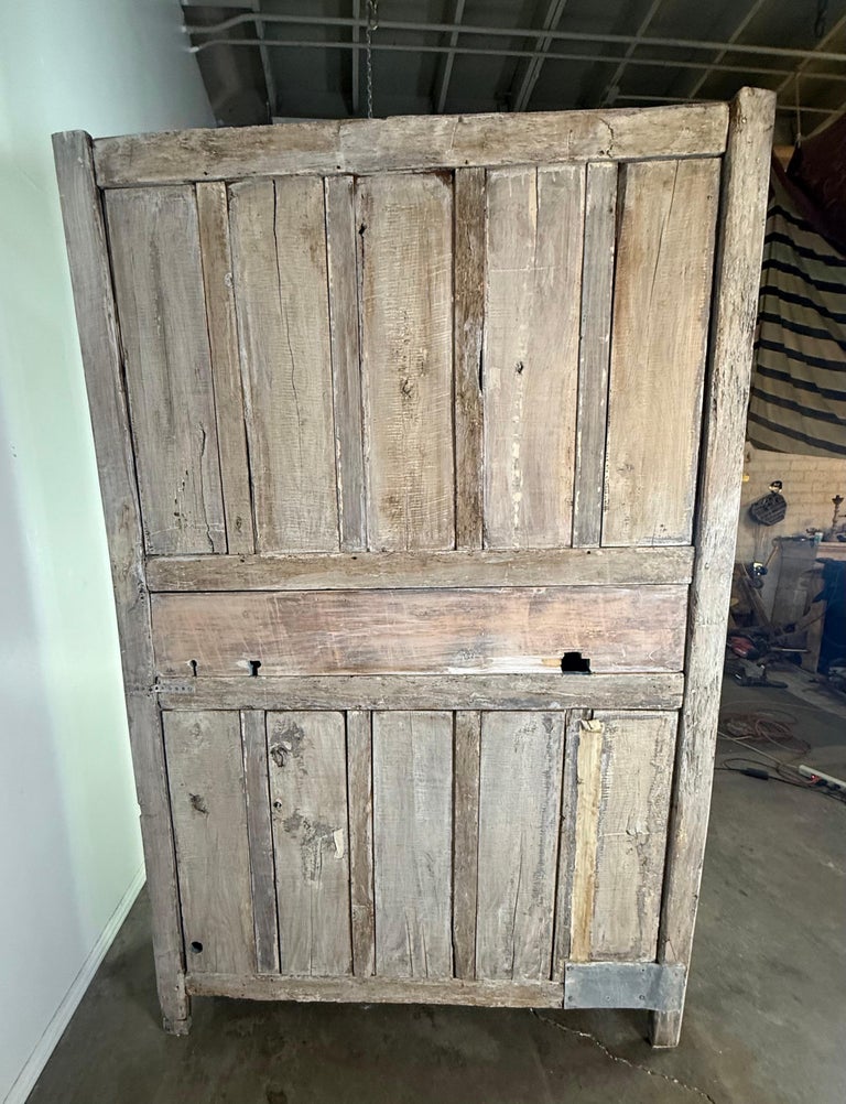 French Provincial Star-Inlaid Armoire, 18th-century