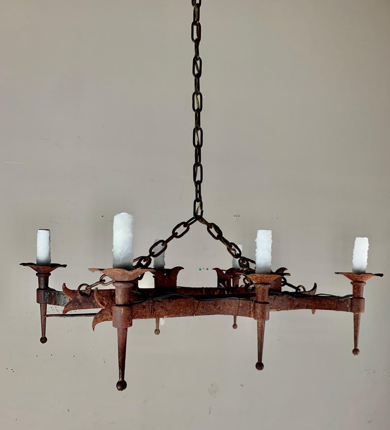 Spanish Wrought Iron Chandelier