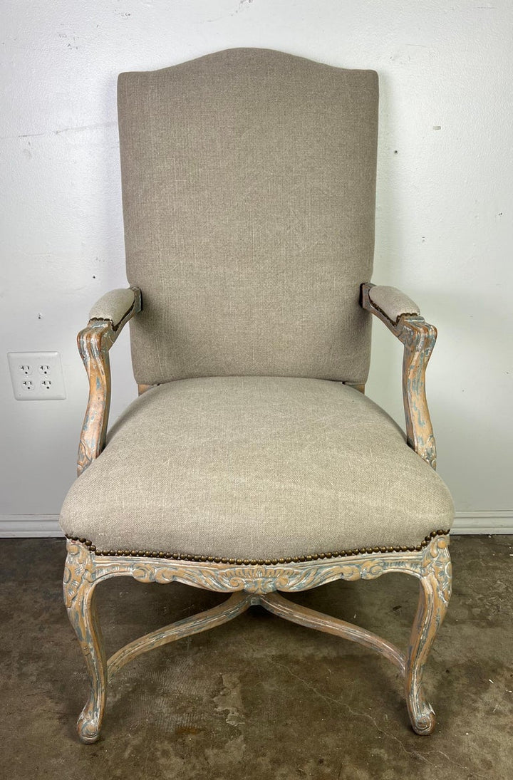 Set of Eight Louis XV Style Painted Dining Chairs C. 1930's