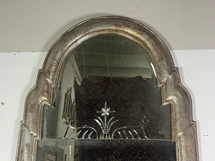 Art Deco Silvered Etched MIrror C. 1930's