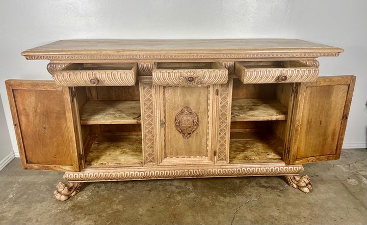 Early 19th Century French Bleached Walnut Credenza