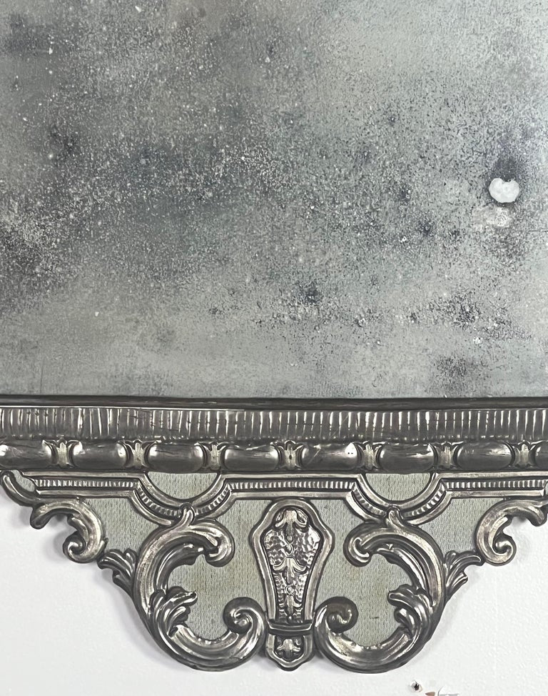 19th Century Italian Metal Repousse Mirror