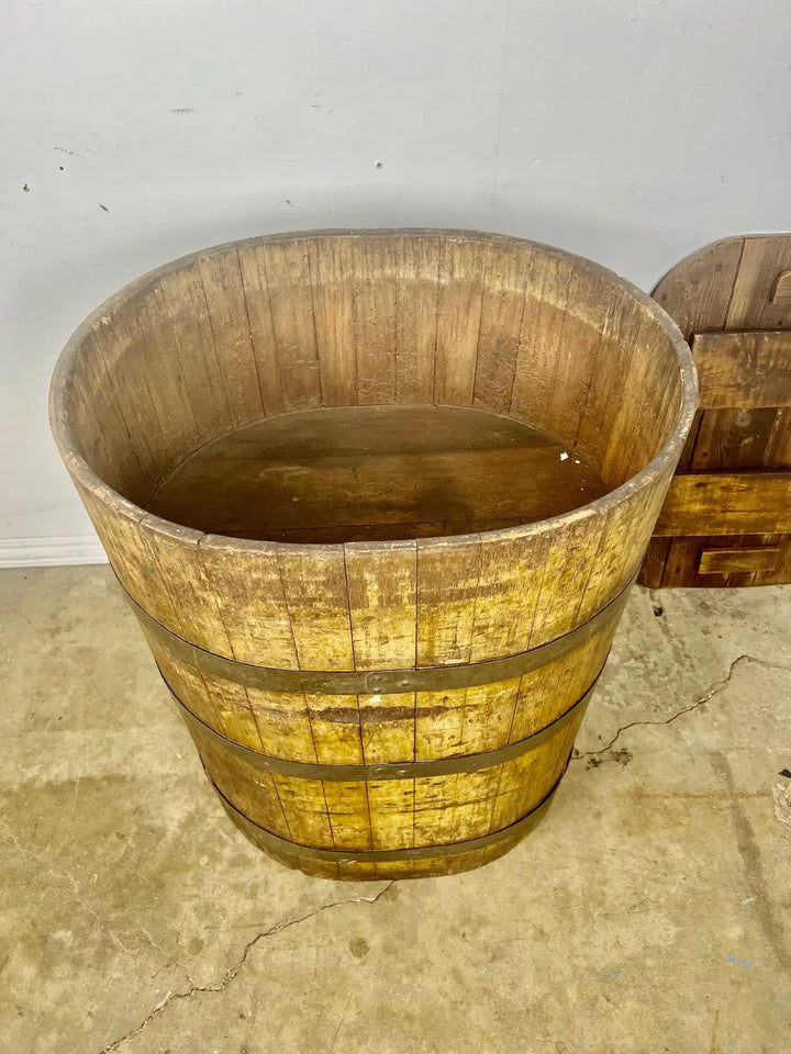 Vintage Japanese Saki Barrel Table