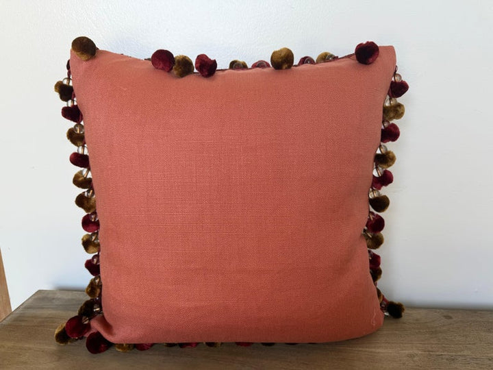 Pair of Custom Velvet Pillows with Heraldic Crest