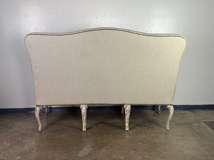 19th Louis XV Style Linen Settee
