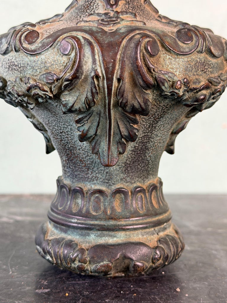 19th Century Cast Iron Finial with Baroque Revival Ornamentation