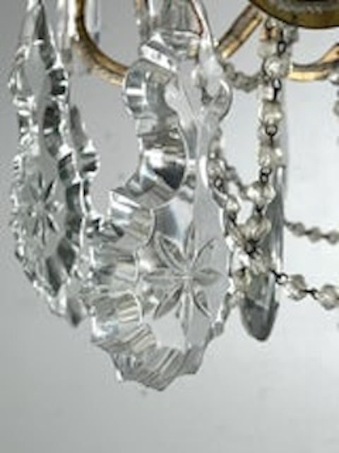 Monumental Italian Crystal Beaded Chandelier C. 1930's