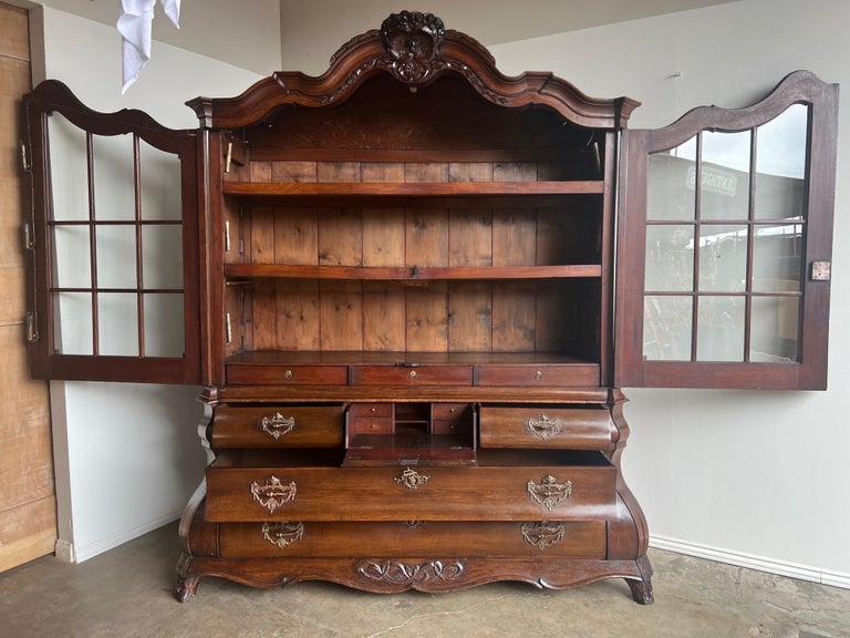 18th C. Mahogany Dutch Cabinet