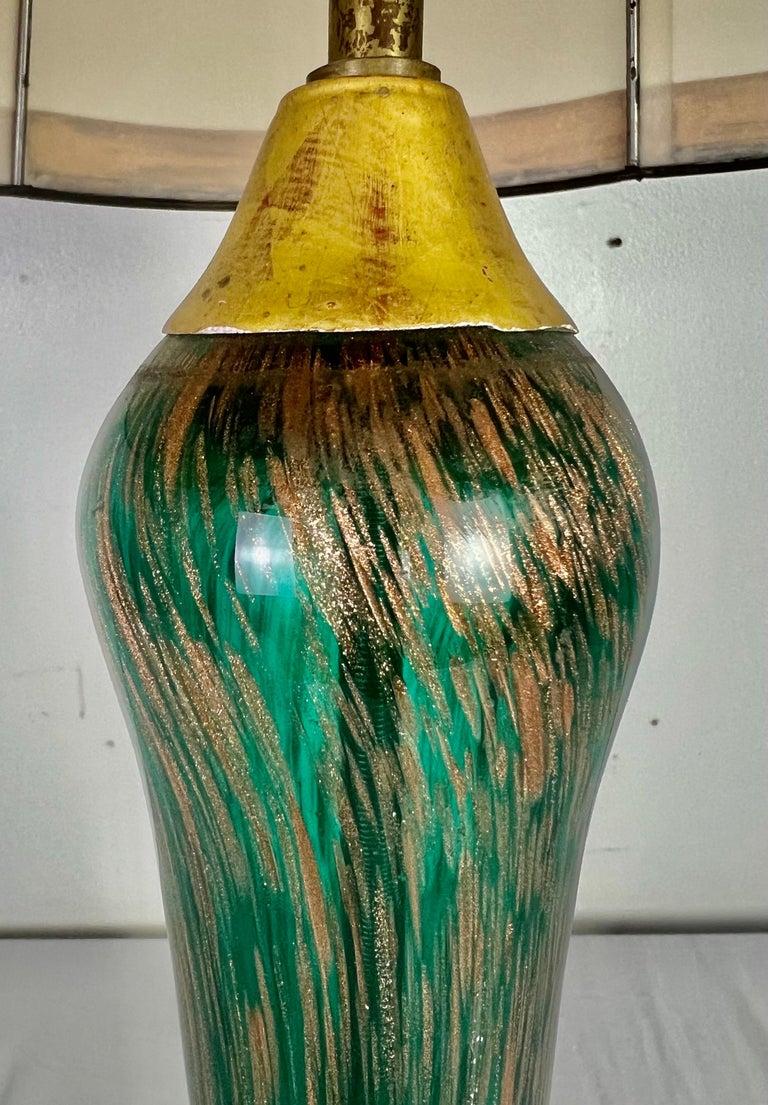 20th Century Murano Lamp with Parchment Shade