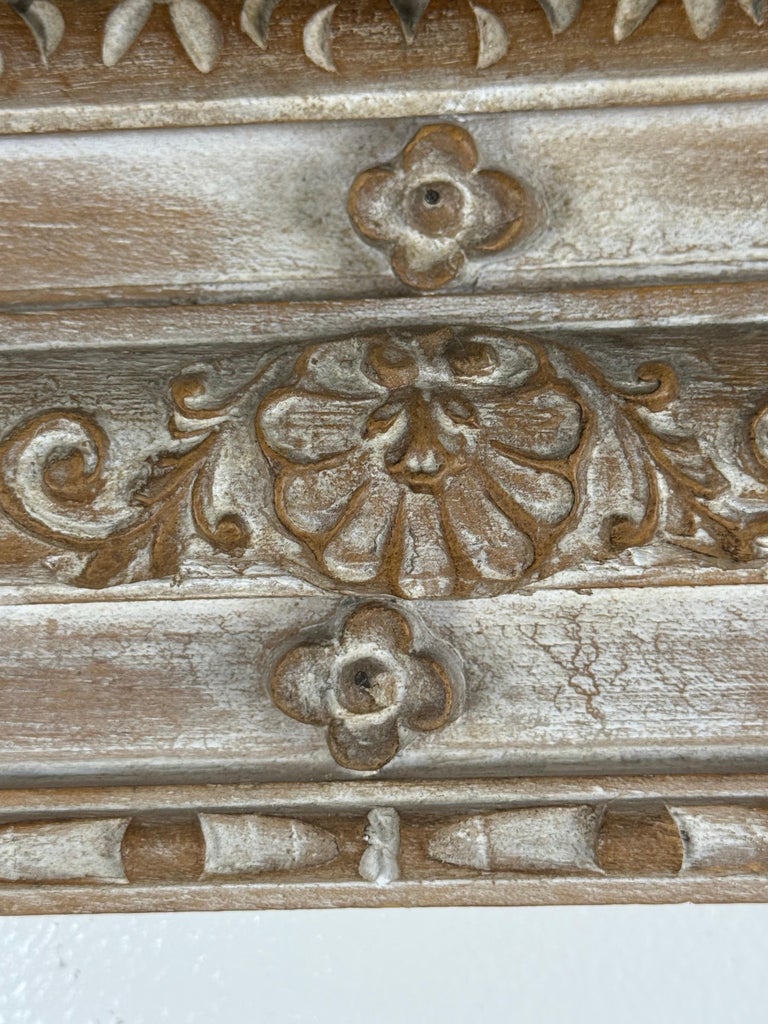 Large Carved and Painted Italian Rococo-Style Mirror