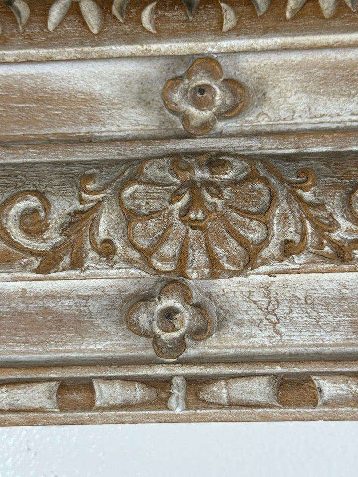 Large Carved and Painted Italian Rococo-Style Mirror