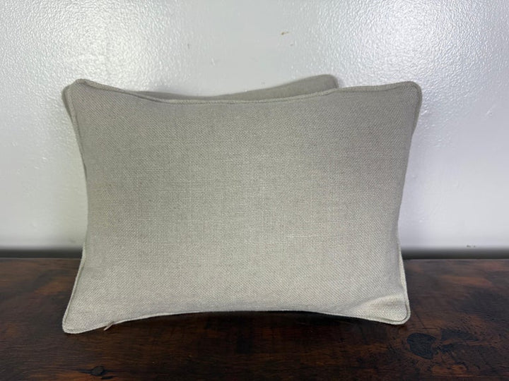Pair of Petite Linen Pillows with Authentic Vintage Fortuny Stripe
