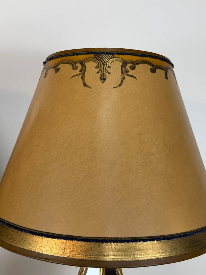 Vintage Italian Mirrored Obelisk Table Lamps, Giltwood, 1940s-50s