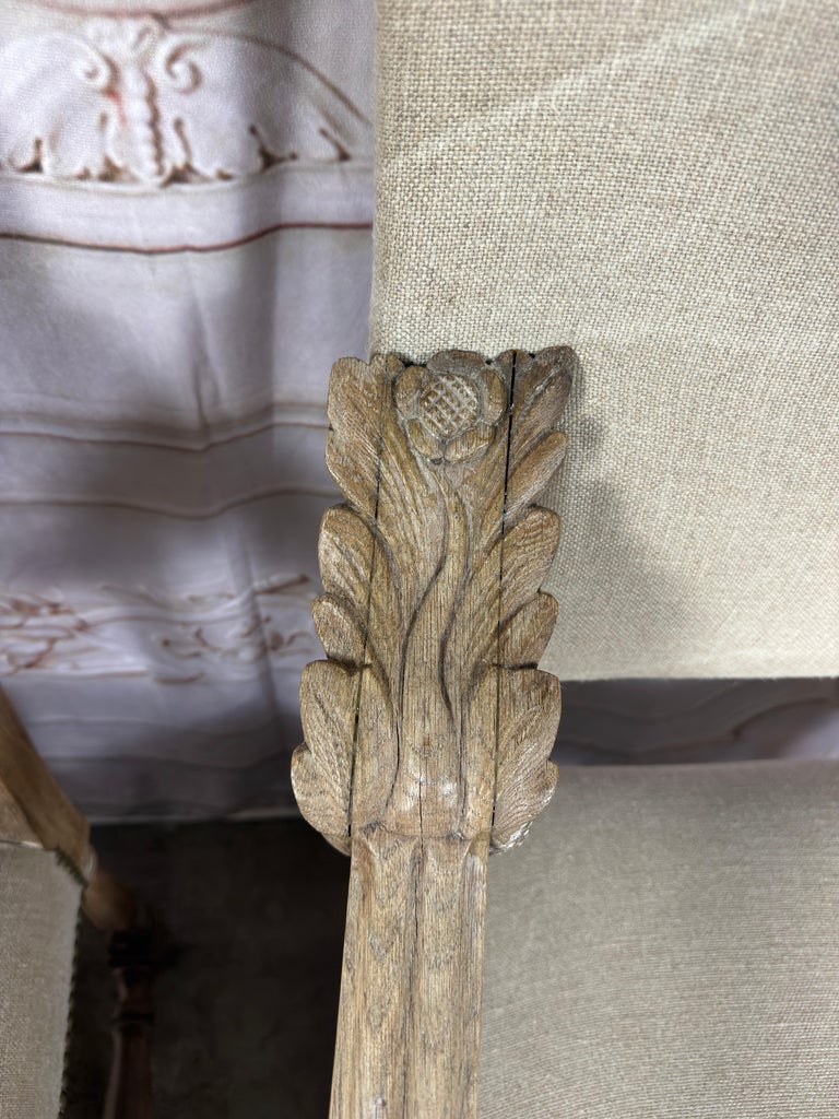 Pair of Exceptional Spanish Baroque Throne Armchairs with Hand-Carved Lion Heads