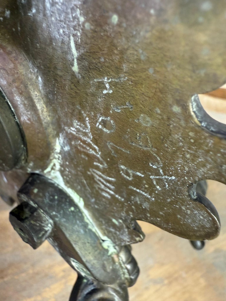 19th C. Bronze Table w/ Onyx Top