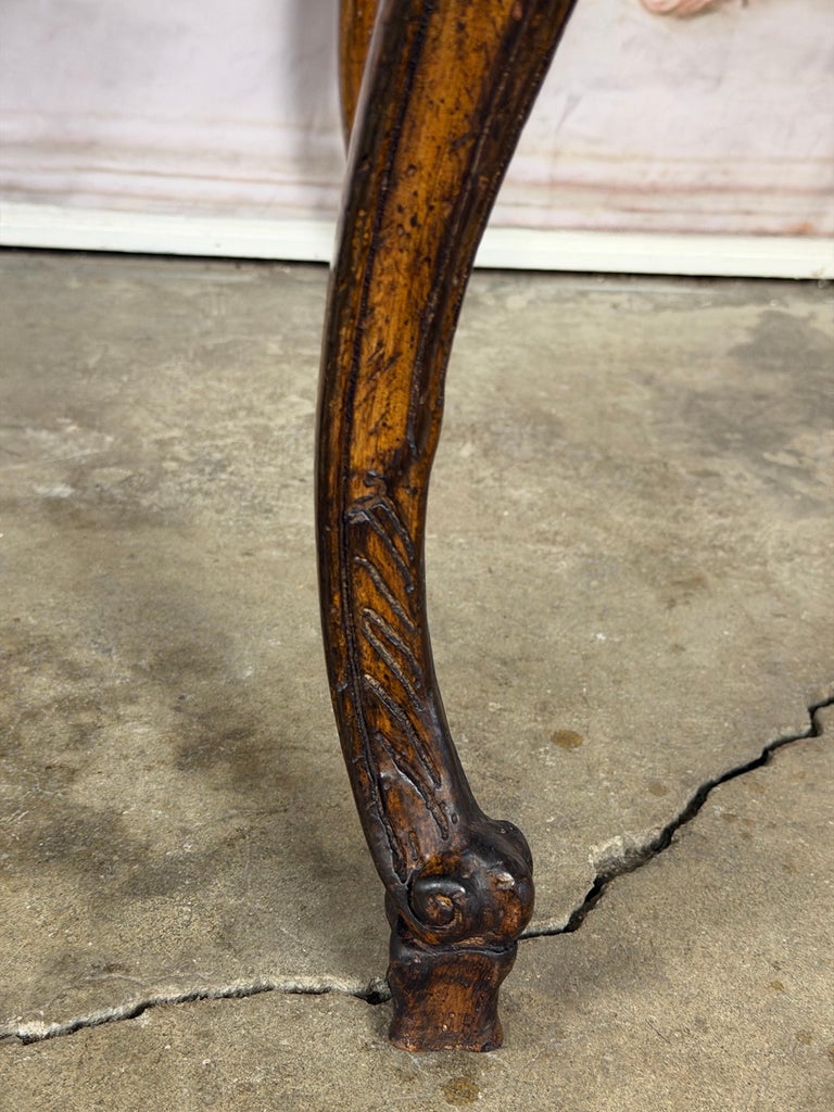 Pair of Louis XV Side Tables, Burl Walnut, Hand-Carved, Circa 1920s