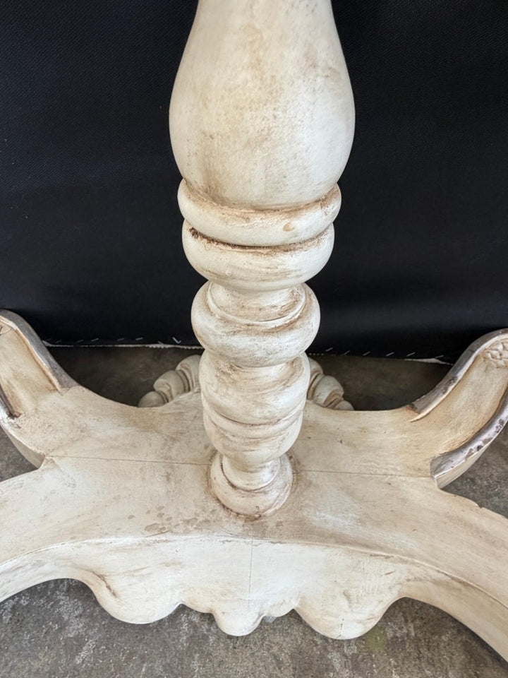 Pair of Italian Venetian Baroque Curule Stools - Hand - Carved Silvered Gilt