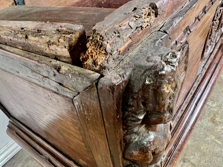 Early 19th C. Italian Carved Walnut Chest