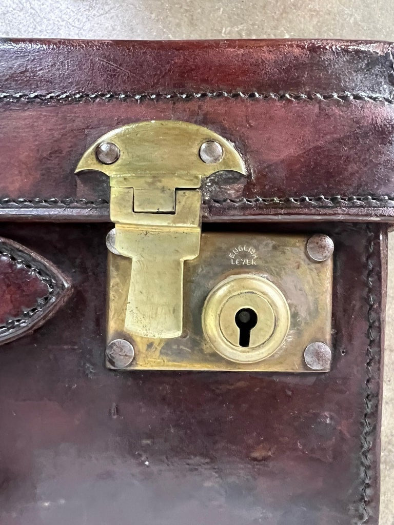 19th C. English Suitcase Side Table