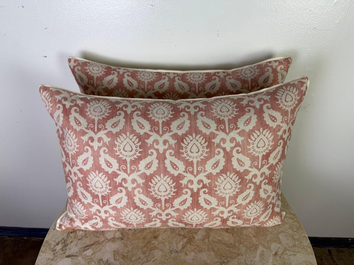 Pair of Custom Linen Pillows with Artichoke Print