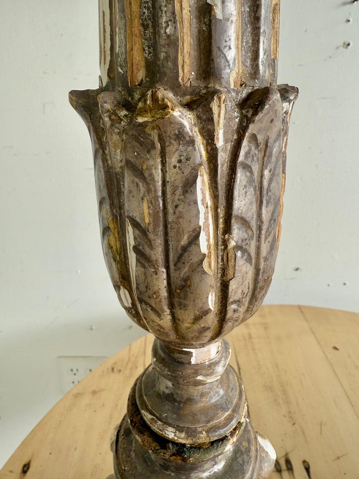 Pair of 19th Century Candlestick Lamps w/ Parchment Shades