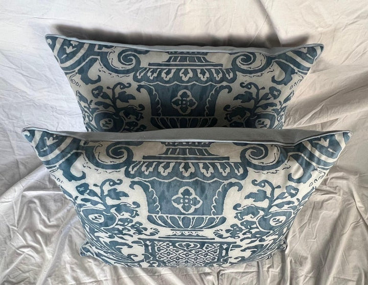 Pair of Carnavalet Patterned Fortuny Pillows