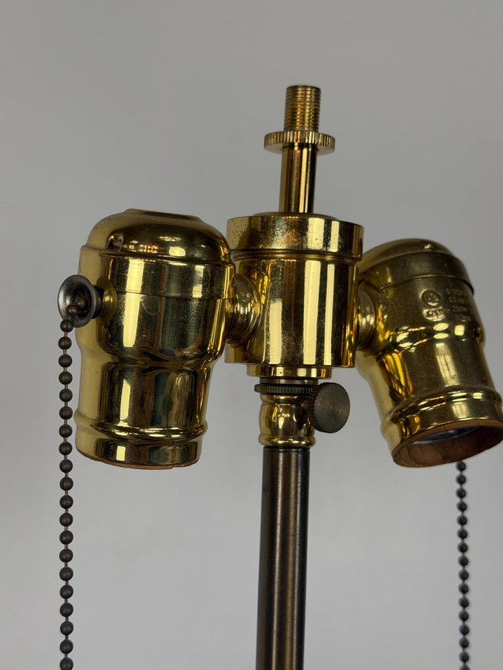 Pair of Italian Baroque Barley Twist Table Lamps - Silvered and Giltwood