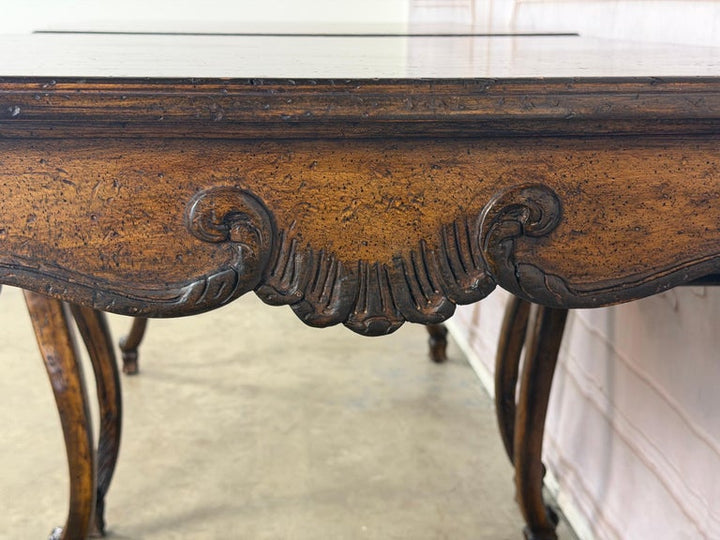 Pair of Louis XV Side Tables, Burl Walnut, Hand-Carved, Circa 1920s