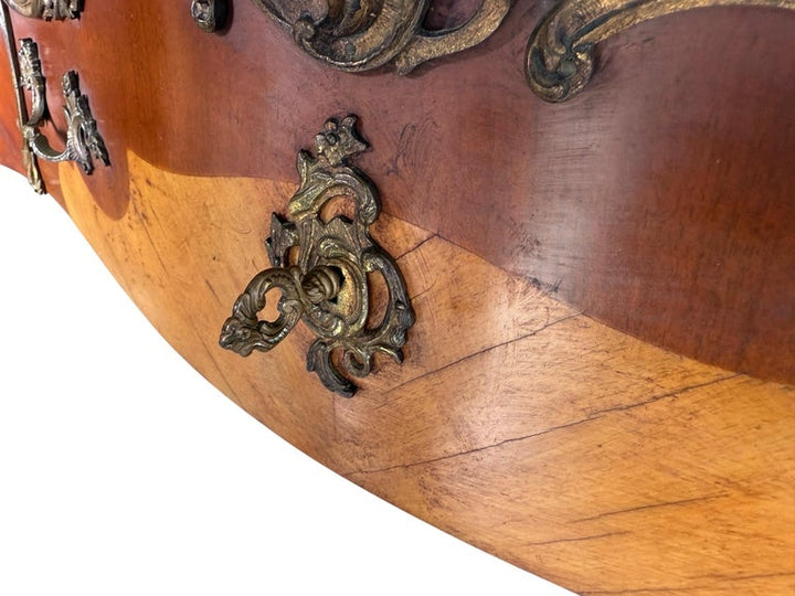 Pair of Spanish Bombe Chests with Portuguese Marble Tops