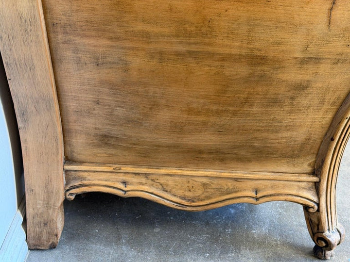 Antique French Louis XV Bombe Commode - Bleached Oak