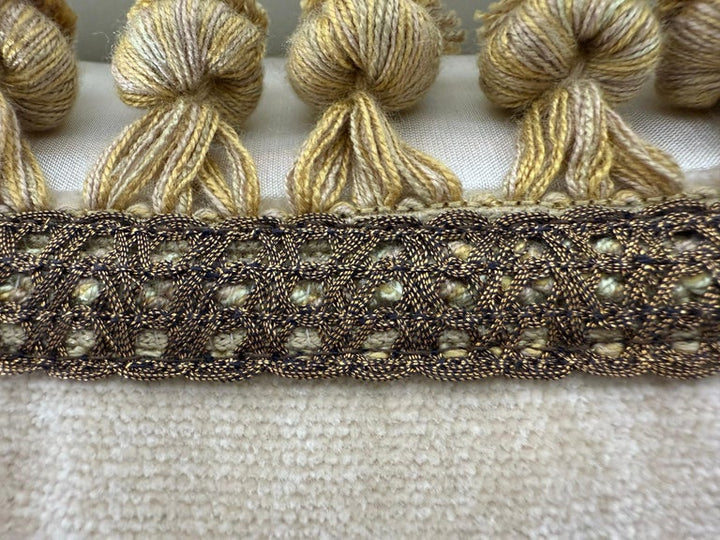 Pair of Custom Velvet Pillows with 19th-Century French Metallic Appliqués