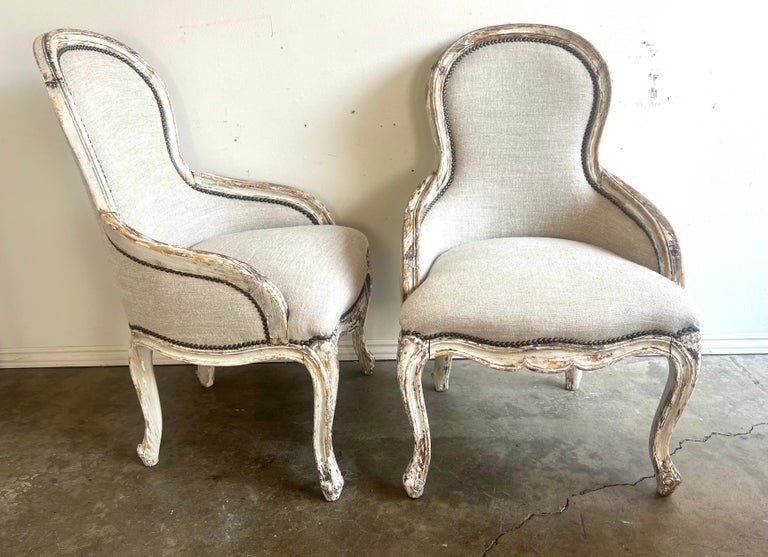 Pair of 19th C French Provincial Style Armchairs